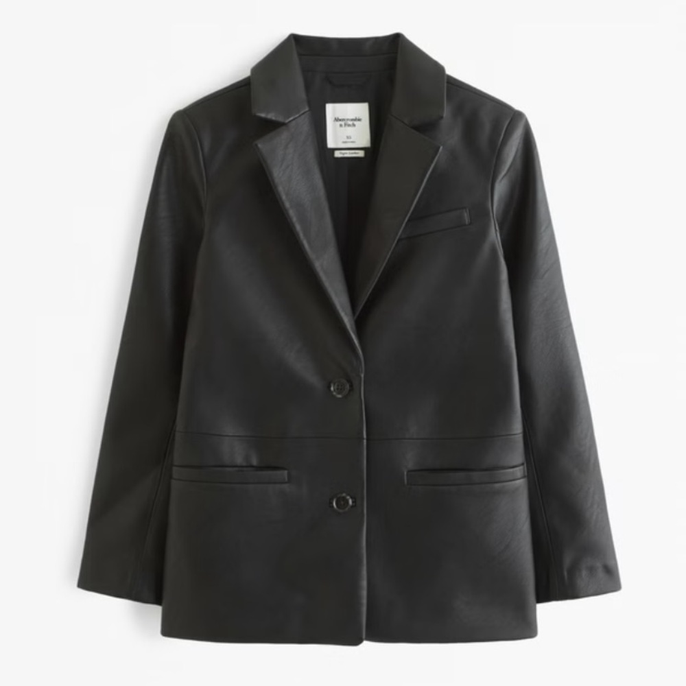 NWOT Abercrombie & Fitch Vegan Leather Blazer Jacket